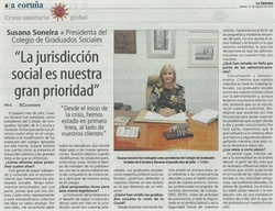 Nota de prensa no diario "La Opinión" (27/08/2020)