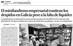 Nota de prensa no diario "La Opinión" (27/10/2020)