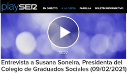 Tertulia radiofónica de nuestra Presidenta en la Cadena Ser (09/02/2021)