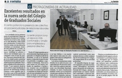 Nota de prensa publicada no diario "A Opinión 24/03/2017"
