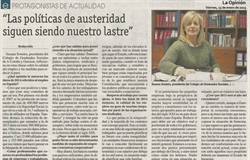 Nota de prensa: "As Políticas de austeridade"