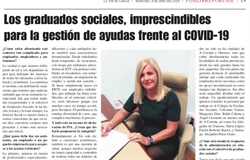 Nota de prensa en el diario "La Voz de Galicia" (08/04/2020)