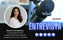 Nuestra Vicepresidenta 2ª explica el rol del Graduado Social en "esRadioGalicia"