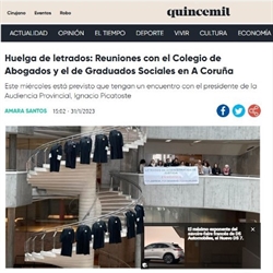 Nota de prensa no diario "Quincemil"