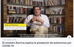 El ministro Escrivá, explica la prestación de autónomos por COVID-19