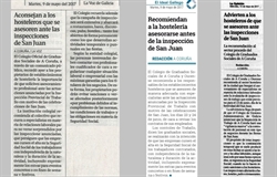 Notas de prensa "Inspecciones de traballo en San Xoan"