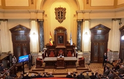 Recepción institucional no Concello da Coruña, polo Nadal.