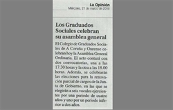 Noticia publicada en "La Opinión"